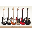 Collection guitars vector image