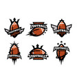 American football set of logos vector image