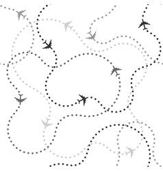 Airplane routes vector image