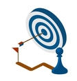 Blue dart hitting in the Blue dart hitting in the vector image