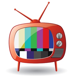 Retro tv set vector image