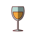 Glass cup champagne drink celebration Glass cup champagne drink celebration vector image