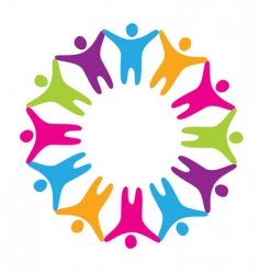 Sign friendship togetherness vector image