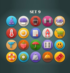 Cartoon comic round faces set Royalty Free Vector Image