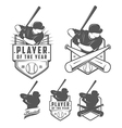 Set of vintage baseball labels and badges vector image