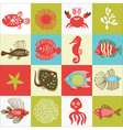 Sea life vector image