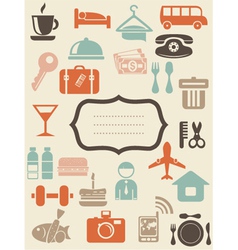 Travel icons vector image