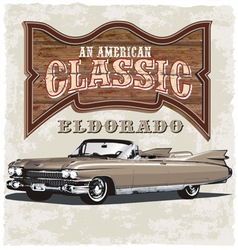 American classic eldorado vector image