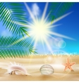 Seaside view poster vector image