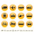 Transport icons buttons vector image