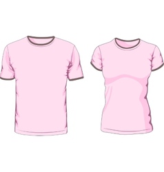 Male and female t-shirts Male and female t-shirts vector image
