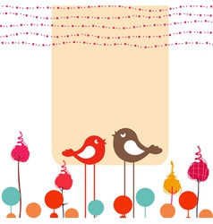 Retro greeting card vector image