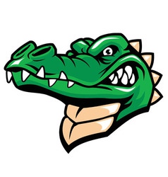 Crocodile head mascot vector image
