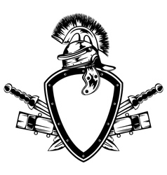 Frame with legionary helmet vector image