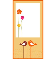 Retro greeting card vector image