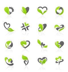 Eco themed design elements vector image