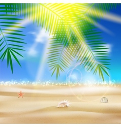 Beautiful seaside view poster vector image