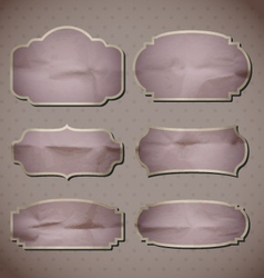 Retro Crumpled frames vector image