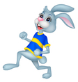 Running rabbit cartoon vector image