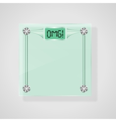 Transparent Glass Scales With OMG Text Weight Loss vector image