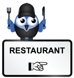 BIRD RESTAURANT SIGN vector image
