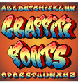Graffiti fonts vector image