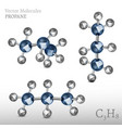 Propane molecule image vector image