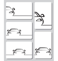 Cards with cars vector image