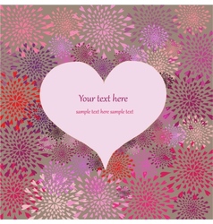 Floral heart in vintage style design for web print vector image