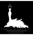 White wedding dress vector image