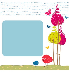 Retro greeting card vector image