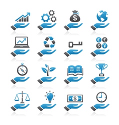 Hand concept icons vector image