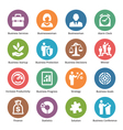 Business Icons Set 1 - Dot Series vector image