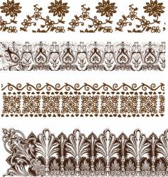 Vintage grunge border elements vector image