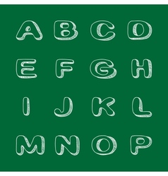 Hand Drawn Font Doodle Alphabet Childish ABC vector image