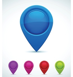 Set of colorful map markers vector image