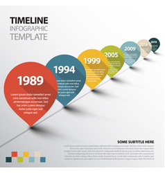 Infographic timeline template with pointers Vector Image