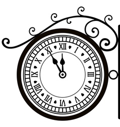 Retro street clock vector image