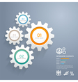 Business gears infographics numbers template vector image