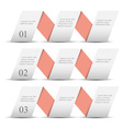 White origami paper numbered banners vector image