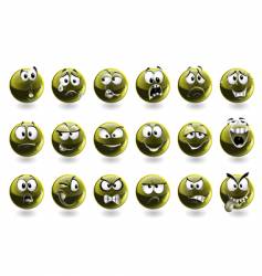 Set of smileys vector image