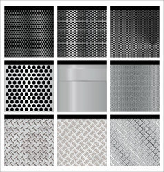 Metal textures set vector image