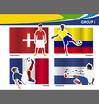 Soccer football players Brazil 2014 group E Soccer football players Brazil 2014 group E vector image
