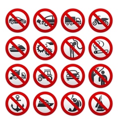Prohibited symbols vector image