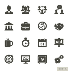 Office and business icons vector image