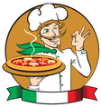 Italian chef vector image