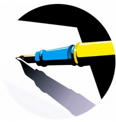 Paper and pen vector image