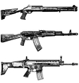 Combat weapons 1 vector image