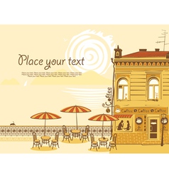 Sea cafe vector image