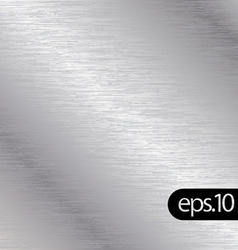Brushed chrome metal background texture vector image